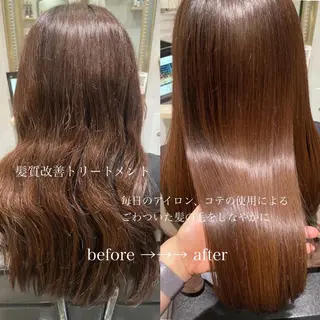 セミロング ayaka 縮毛矯正レイヤーのヘアスタイル