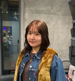 ミディアム カラー 透明感カラー/縮毛/ chino🍀のヘアスタイル