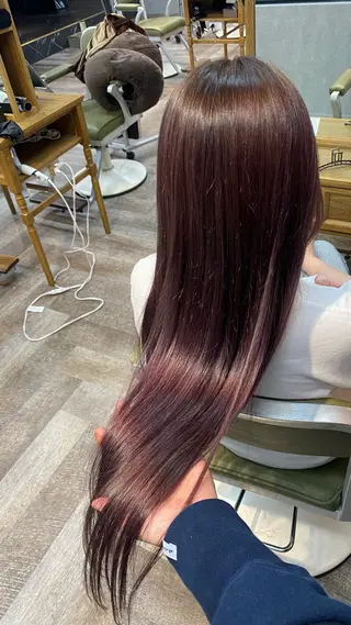 ロング カラー 飯田 雷晟のヘアスタイル