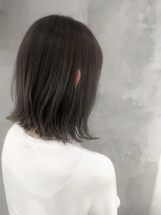 ミディアム カラー パーマ ヘアアレンジ ブリーチカラー🔥 パーマ【佐々木凌平】のヘアスタイル