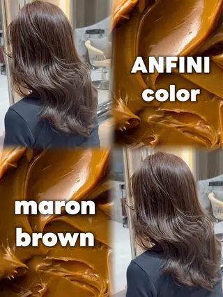 セミロング 縮毛矯正・似合わせ タナカ レイヤのヘアスタイル