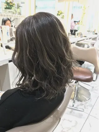 ミディアム カラー 山崎俊輔/髪質改善 /バレイヤージュのヘアスタイル