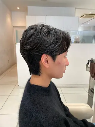 ショート パーマ メンズ 樋笠 知佳のヘアスタイル