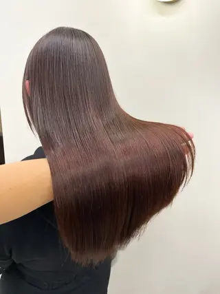 セミロング カラー パーマ 二ヶ月綺麗なデザイン カット/星野六三四のヘアスタイル