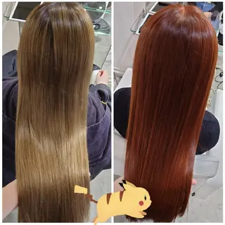 ロング ヘアアレンジ カラー かわい ゆうな 髪質改善/縮毛矯正のヘアスタイル