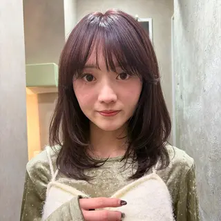 ミディアム 🎀Wカラー/ピンク /ベージュ🎀ゆらのヘアスタイル