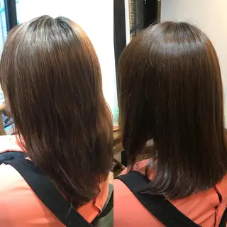 ミディアム 福岡口コミNo1🎀 コテ巻き風パーマ専門のヘアスタイル