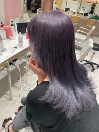 セミロング カラー 🤎小顔レイヤー /ベージュ🤎友香のヘアスタイル