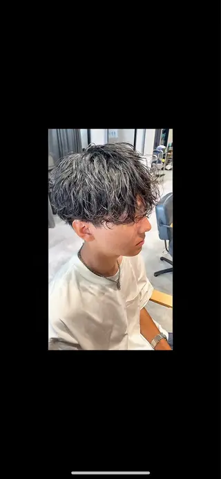 パーマ メンズ メンズ限定そらパーマ カラーモデル募集🍯のヘアスタイル