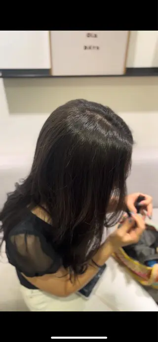 セミロング カラー Euphoria aoyama所属・柚実/グレージュ/ 愛されナチュラル♥️のヘアスタイル