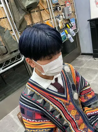 ミディアム カラー パーマ ヘアアレンジ メンズ キッズ ネイル マツエク・マツパ アイブロウ メンズカット✂️ パーマ寺西優真のヘアスタイル