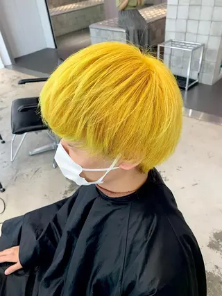 ショート カラー メンズ ﾚｲﾔｰ🩵透明感 ೀユイ🌙のヘアスタイル