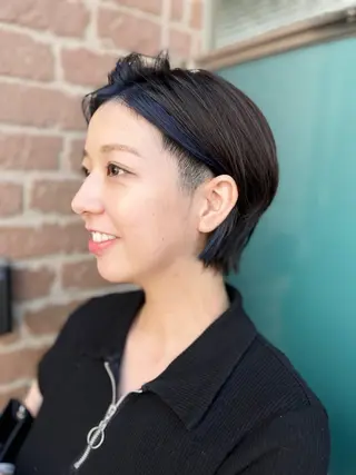 ミディアム カラー メンズ 久木原 ゆりのヘアスタイル