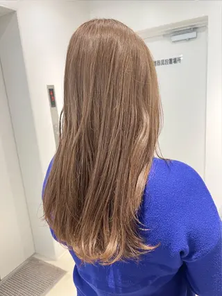 ロング カラー 艶ハイトーン‪‪🔆 ️️️安座間 希のヘアスタイル