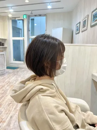 ショート カラー 佐藤史哉* 韓国レイヤー赤み除去のヘアスタイル