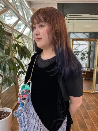 ロング カラー 村上 輝のヘアスタイル