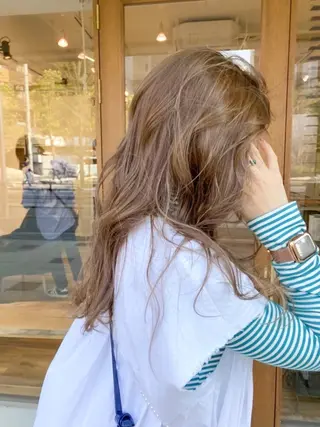 ロング カラー 大阪デザインカラー/ カットモデル募集のヘアスタイル