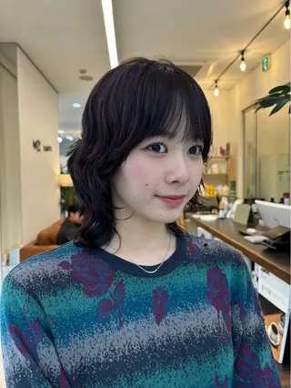 ミディアム 海外風⚡️/艶カラー 🎀/フェンのヘアスタイル