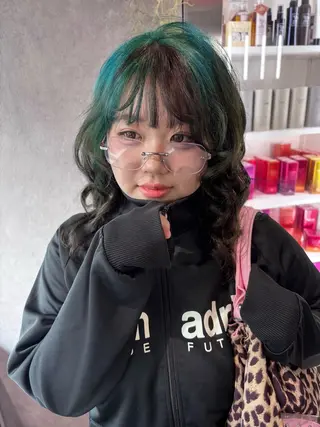 セミロング カラー ヘアアレンジ iona/ハイトーン /ネイルのネイルデザイン