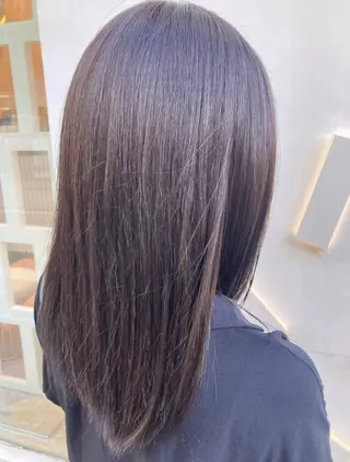 ミディアム カラー 横浜似合わせ顔まわり カット／長谷川のヘアスタイル