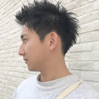 ショート カラー パーマ メンズ 平内 賢人のヘアスタイル