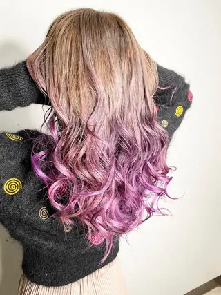 セミロング カラー パーマ ヘアアレンジ メンズ キッズ ネイル マツエク・マツパ 新宿駅近♡友達とOK 🦋W -ワット -のヘアスタイル
