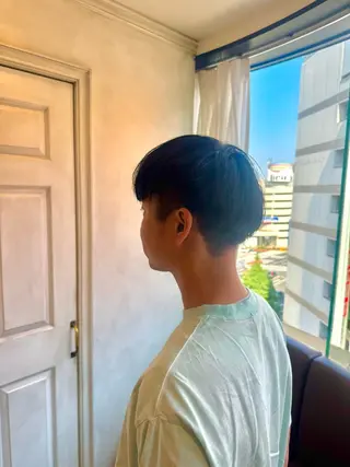 ショート カラー メンズ 透明感カラー💜 モテ髪 空陽💙のヘアスタイル