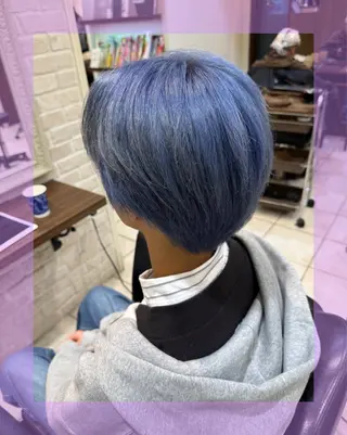ショート カラー メンズ ブリーチ♡メンズ マッシュ♡MIUのヘアスタイル