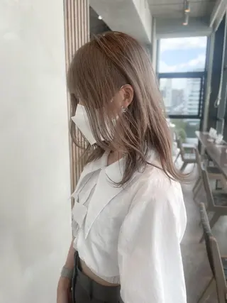 ミディアム カラー 韓国ヘア 店長NEGIのヘアスタイル