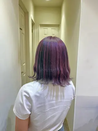 カラー エクステ🎀 暖色カラー🎀amiのヘアスタイル