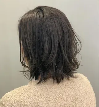 ミディアム パーマ 北川 拓也のヘアスタイル
