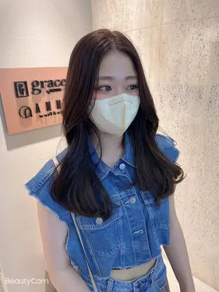 ミディアム 石山 洸平のヘアスタイル
