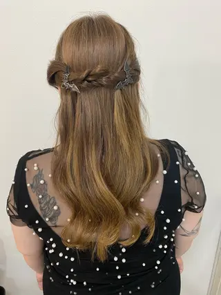 ミディアム カラー パーマ ヘアアレンジ Hiroshi ヒロシのヘアスタイル