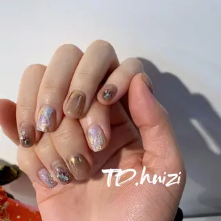 ショート めぐみのネイルサロン スタッフ練習のネイルデザイン