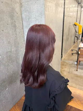 セミロング カラー ✨️艶ハイトーン特化 ✨️佐藤望のヘアスタイル