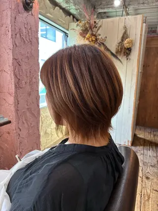 ミディアム カラー 増田 英二のヘアスタイル
