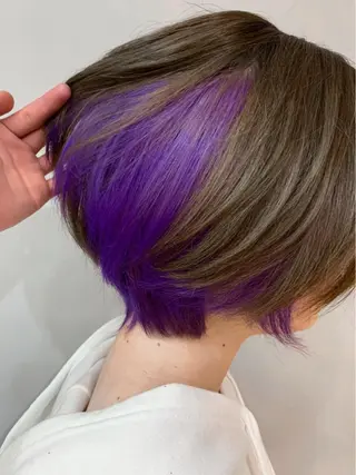 ショート カラー 大人可愛い透明感🌟 小顔・韓国髪🌟野中のヘアスタイル