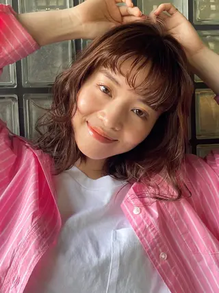 パーマ ボブ/ミディアム 親しみやすさ/さくらのヘアスタイル