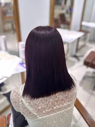 ミディアム カラー 髪質改善艶カラー🩶 Nanako ⟡.·のヘアスタイル