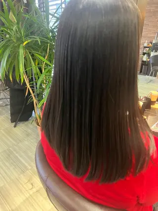 ロング 【南草津】髪質改善 ヘナカラー＆縮毛矯正のヘアスタイル