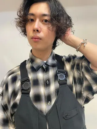 メンズ パーマ カラー CEINE【セーヌ】 三軒茶屋のヘアスタイル