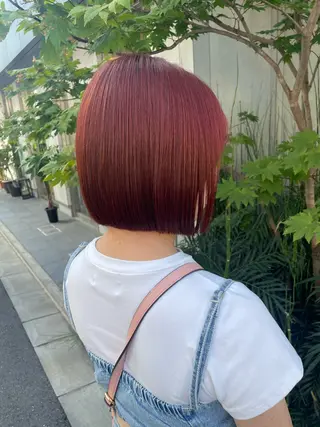 ミディアム ハッシュカット 暖色カラー/伊藤菜月のヘアスタイル