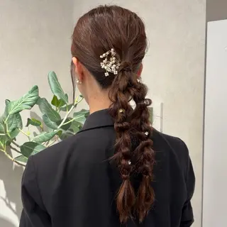 ミディアム 結べるレイヤーカット /カラー/あさかのヘアスタイル