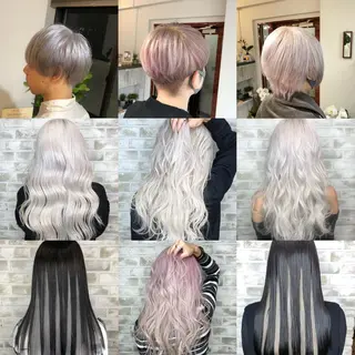 ロング カラー ヘアアレンジ トッチ 艶髪髪質改善のヘアスタイル