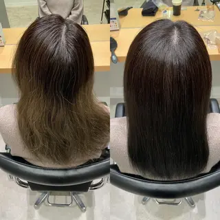 セミロング カラー 髪質改善ヘアケア 艶髪特化/上田のヘアスタイル