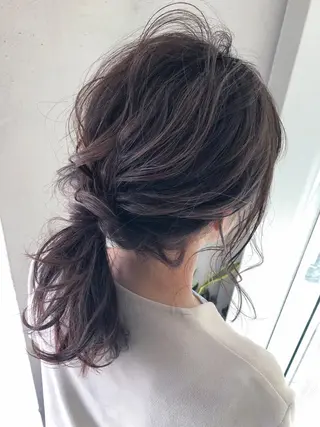 ミディアム カラー ヘアアレンジ 髪質改善/艶髪 やまなかのヘアスタイル