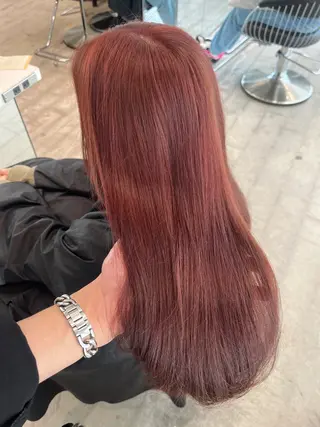 ロング カラー レイヤー/髪質改善 縮毛/ハッシュカットのヘアスタイル