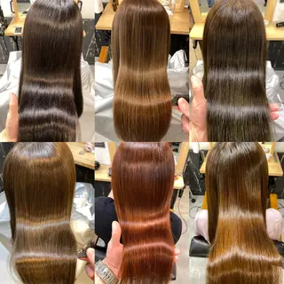 ロング カラー パーマ 美髪矯正 🌈髪質改善 山下のヘアスタイル