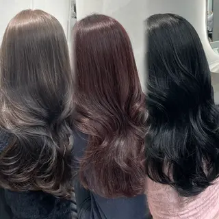 ロング カラー 表参道/透明感 グレージュ/ブラウンのヘアスタイル