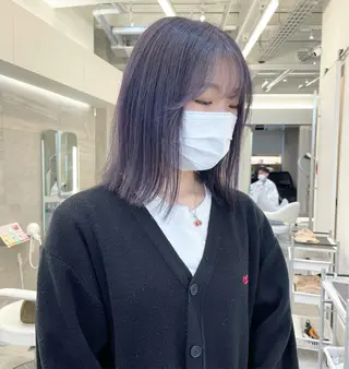 セミロング カラー ヘアアレンジ 怪我のため6月末 復帰予定田中瑞希🍃のヘアスタイル